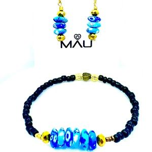 Handmade 💚Bracelet and earrings set